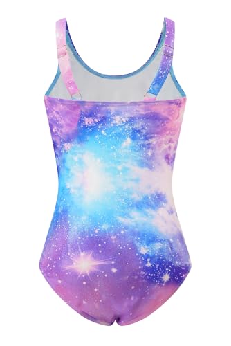 Image of Akokvlar Girl One Piece Swimsuit Rainbow Mermaid Bathing Suit Floral Swimwear