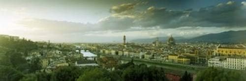 Posterazzi Póster de vista de ángulo alto de una ciudad desde Piazzale Michelangelo Florencia Toscana Italia (36 x 12) Posterazzi Póster de vista de ángulo alto de una ciudad desde Piazzale Michelangelo Florencia Toscana Italia (36 x 12)