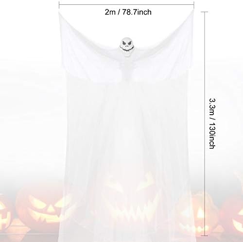 Taspire Halloween Ghost Decorations, 10.8ft(3.3m) Long x 6.5ft(2m) Width, Hanging Ghost for Outdoor Indoor Yard Bar Party Large Halloween Decorations (White)
