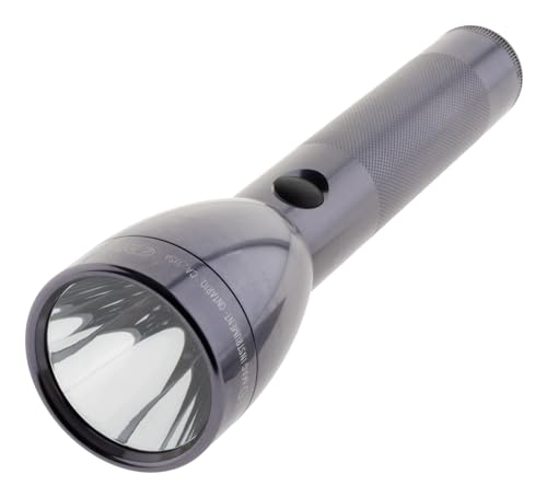 Maglite ML50L 2-Cell C LED Flashlight, Adjustable Beam, High & Low Modes, Water-Resistant - Grey