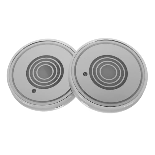 Cabilock - Cabilock 2Pcs LED Water Glass Mat with Suction Cup Placemats Car Cup Coaster Luminescent Atmosphere Light Three Aureole Multi Color Press Control for Vehicle Use