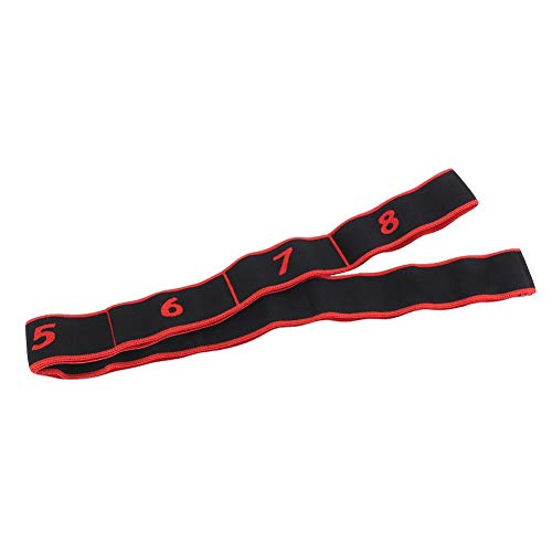 Furnoor Bande de Yoga Fitness,Bandes élastiques Ceinture de résistance Accessoire d'exercice pour élingue de Yoga pour Une sécurité d'entraînement Haute élasticité(Rouge) Cover