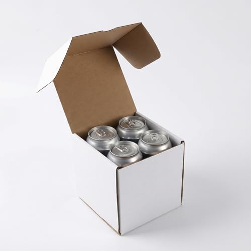 Image of WIFTREY 30 Pack 5x5x5 White Small Shipping Boxes, 5 x 5 x 5 Corrugated Cardboard Box for Packaging Small Business, Shipping, Moving, Mailing