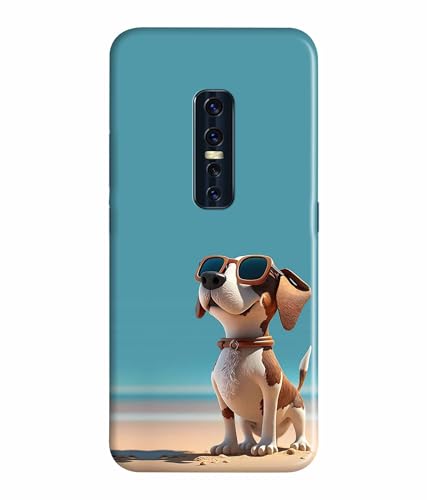 Image of Cute Pet Dog Lover Printed Hard Back Case Cover & Compatible for Vivo V17 Pro (Multicolor) - D1814