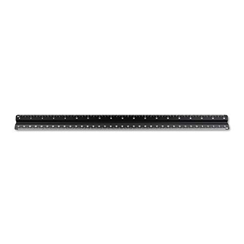 Image of Alumicolor Aluminum Architect Solid Drafting Scale, 12IN, Black