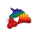 MOCHI COOL Juego Juguete Antiestres Pop it Fidget Toy Autismo ✚ Llavero antiestres Regalo (al Azar) (Multicolor Unicornio)
