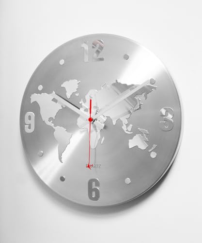 Reloj de Pared Mundo ARCHI Analógico de Aluminio 11.8 pulgadas miniatura 4