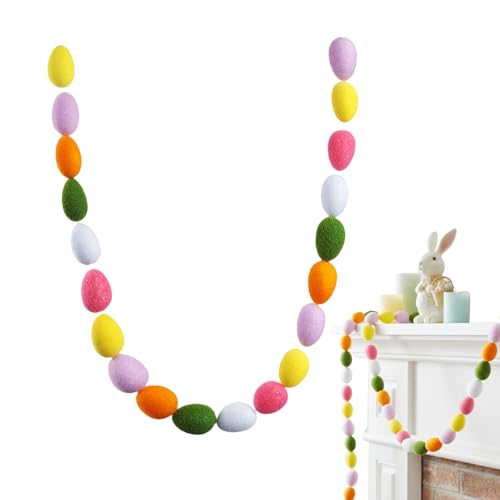 Guirnalda De Huevos De Pascua, Banderines Festivos Bonitos Y Coloridos, Guirnalda De Huevos Para Decorar El Hogar En Pascua, Ideal Para De Primavera Y Decoración Del Hogar