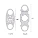 Anntuk Cigar Cutter Stainless Steel Guillotine Double Cut Blade in Leather Pouch, Silver