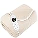 KESSER® Heizdecke aus Plüsch 180x130cm Beige TÜV SÜD GS geprüft | elektrische Wärmedecke mit Timer Abschaltautomatik | Kuscheldecke Decke | 9 Temperaturstufen | waschbar bis 40°C | Digitalanzeige