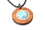 Schmuck aus Edelholz Larimar Edelholz Holzschmuck. Wählbare Halskettenlänge. Feines Handwerk und Kleinserie aus Deutschland.