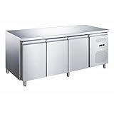 tavolo refrigerato 3 porte Termostato elettronico Ristoattrezzature Tavolo frigo refrigerato Classe A 3 porte in acciaio inox -2 +8 °C 179,5x70x85h cm tropicalizzato a basso consumo energetico