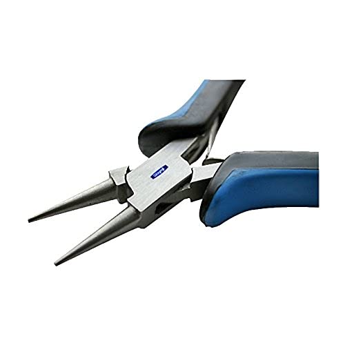 Round Nose Pliers – Professional - Fine Tips – 5 inches – Ergonomic Handle with Double Leaf Springs – Jewelry Making Tool for Creating Bracelets, Earrings and Necklaces