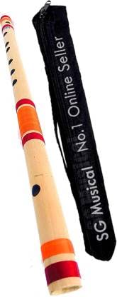 SG MUSICAL Flute F Scale Natual Wood Color with Flute Bag, Pack of (1)-picture-32
