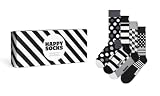 Happy Socks Unisex 4-Pack Classic Black & White Gift Set Socken, Multi, 7-11 (4er Pack)