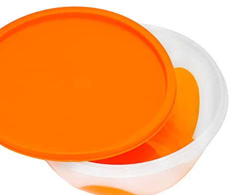 Nested & Stackable Bowl/Food Storage Containers, Silicone Plastic 5 Piece Multi-Purpose Set #TOP4