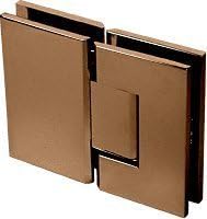 CRL Vienna 580 Series Oil Rubbed Bronze Glass-to-Glass Hinge with Internal 5 Degree Pin