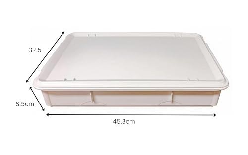 Image of Food Grade Dough Box with Lid - Small Capacity Commercial Dough Storage Container for Bakery & Kitchen Use (Small - 45x32.5x8.5cm)