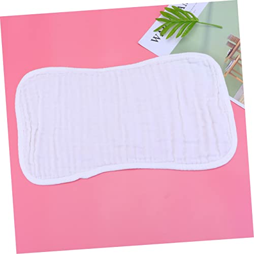 3Pcs Burp Cloths Soft Gauze Towel Shoulder Pad for Milk Spitting Easy to Clean and Convenient for Go Use Burping Bibs White3