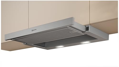 NEFF D46BR22X1 Einbau-Dunstabzugshaube, N30, 60cm, Abluft oder Umluft, silbermetallic [Energieklasse B]
