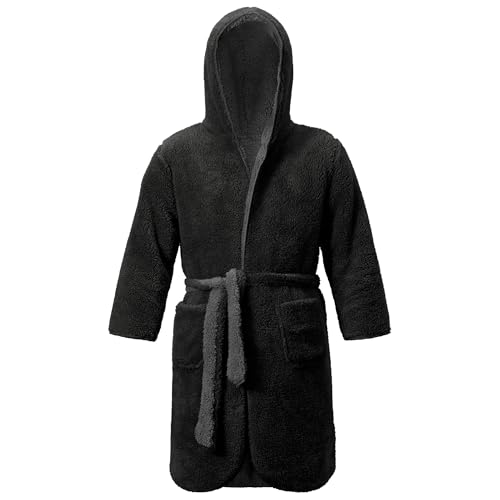 HOMELEVEL Kuschelfleece Bademantel für Kinder - Sherpa...