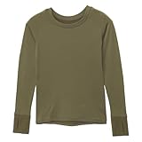 クルーネックサムホールシャツ