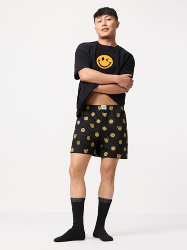 Image of The Souled Store Official Stranger Things: Hawkins Mens and Boys Regular fit Graphic Printed Cotton Green Color Men Boxer Shorts