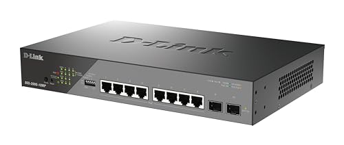 D Link DSS 10MP Commutateur Géré 8 x 101001000 PoE + 2 x Gigabit SFP Montable sur rack PoE - vue 3