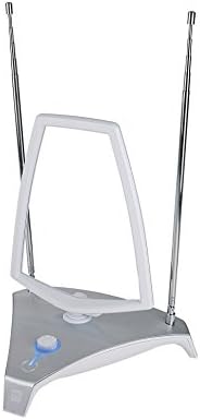 One For All Amplified Indoor Digital TV Aerial - Ready to receive Freeview and Analogue TV Signals within a range of 15 miles  Full HD Ready - HDTV Antenna  UHF/VHF  silver  SV9365