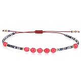 KELITCH Miyuki In Rilievo Bracciali Colorato Conchiglia Perla Filoni Bracciali Regolabile Stile Gioielli (Bling Blu 22A)