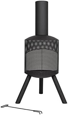 Al Fresco Miami Mesh Contemporary Chimenea, Tall Log Burner (Large Garden  Patio Heater, Fire Pit Wood Stove BBQ Chiminea) : Amazon.co.uk: Garden