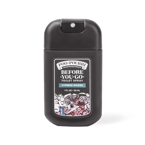 Image of Poo-Pourri Cypress Woods Pocket Sprayer Before-You-Go Toilet Spray - Instantly Trap Bathroom Odor - Plant Based Ingredients & Essential Oils - No synthetic fragrance - Cypress, Pine, Fresh Air Scent