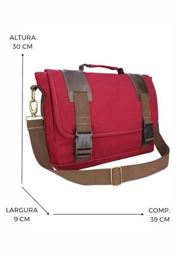 Pasta Lenna's Carteiro de Lona LE09 Bordô