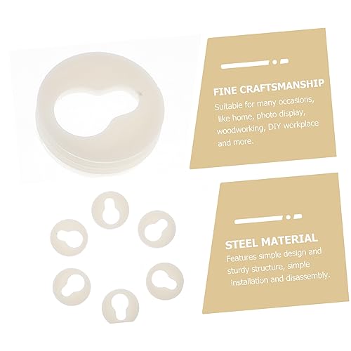 Image of STOBOK Removable Picture Hangers 50pcs Round Keyhole Hangers Keyhole Hook for Wall Decor Artwork and Photos