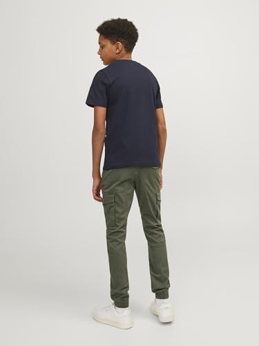 JACK & JONES Hose Cargo Jogger Pants Paul Flake AKM 542 Twill Gummibund, Olive Night ,29W / 34L – Ansicht 3