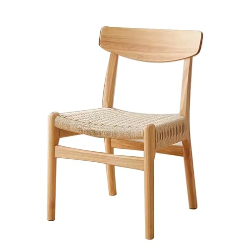 Chaise de salle à manger moderne en rotin jaune pour un confort quotidien