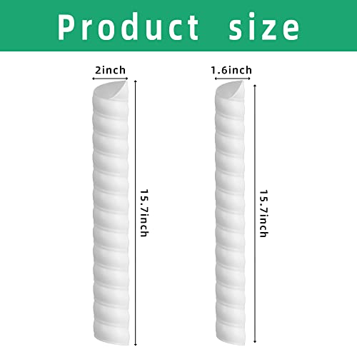 Watayo 4 Pcs Tree Trunk Protector-2 Size Plastic Spiral Tree Guard-Tree Bark Protector Tube Wraps To Protect Saplings Plants From Deer Rabbit Cats Rodents Mowers #TOP1