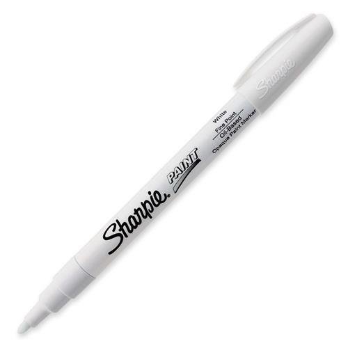 Sharpie35543 Oil Based Paint Marker - Fine Marker Point Type - Point Marker Point Style - White Ink - 1 Each