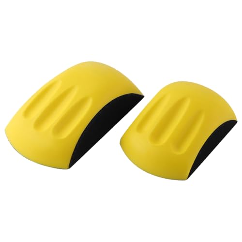 VZU 125mm 150mm Schleifklotz Klett Set (2er Pack) Mausförmiger Handschleifblock mit Klettverschluss Für Schleifen, Polieren & Winkelschleifen Inkl. Sandpapierhalter