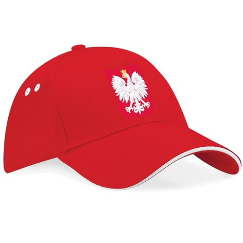 Purple Print House Polska Casquette de baseball unisexe Pologne européenne Pologne Hommes Femmes Football, rouge/blanc, Taille unique