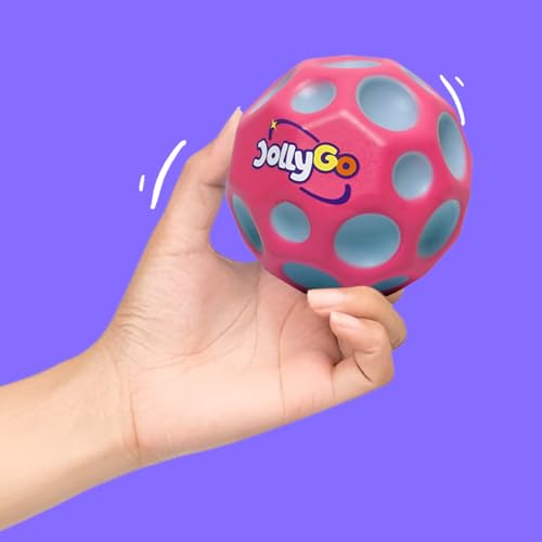 JollyGo Moonball,Jumpball 9cm,Großer Moon Ball,EIN knallendes Geräusch,hohe Springender Gummiball,Spaceball,Big Bouncing Balls,Moonball,Geschenk für Kinder,XL,Leicht greifbar,Original (Dunkelblau)