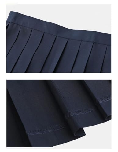 Women Solid Color Casual Pleated Skirts High Waist Long/Short Skirts4