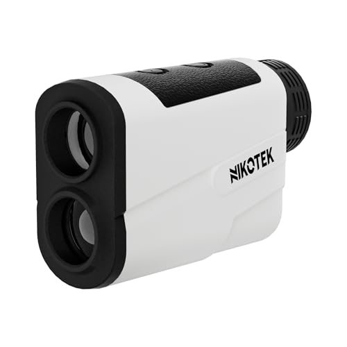 NIKOTEK Golf-Entfernungsmesser mit Neigung, 1000 m/1093 Yards, Wiederaufladbarer Entfernungsmesser, Flaggensperre, Scan-Messung für Golfer, Tragetasche