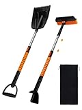5-in-1 Multifunktions-Schneebesen, Eiskratzer und Schaufel-Set mit abnehmbarem ergonomischem...