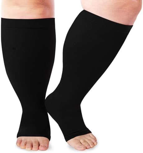 BODALA Plus Size Compression Socks - Wide Calf 20-30 MmHg For Men & Women (Up To 7XL) - View #3
