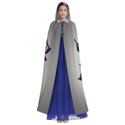 Cape imprimé rose violet et tête de mort style chevalier magicien - 3