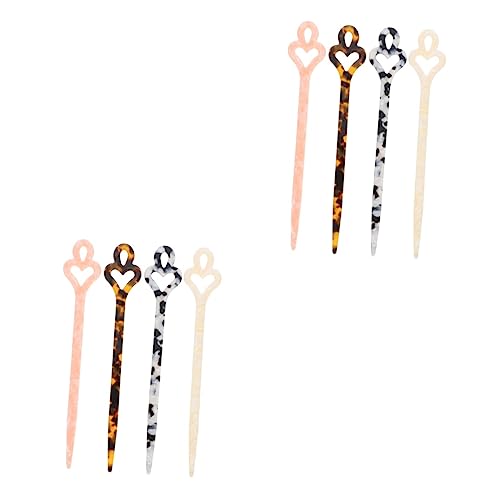 Accessoires élégants pour cheveux longs : lot de 8 épingles à chignon rétro en acétate de qualité