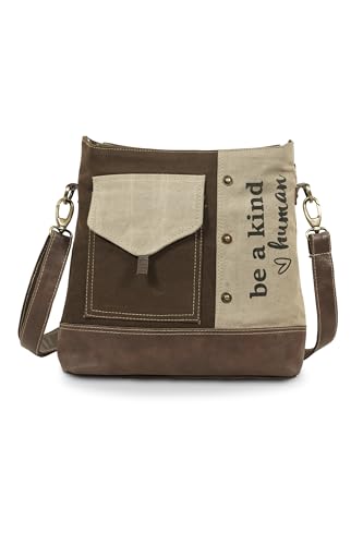 Image of 3B SHOUZO Messenger and Shoulder Bag - Upcycled Vintage Canvas & Leather
