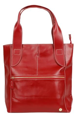 Bolsa Feminina Social de Ombro Souli Bolsa de Couro Legitimo | Prática e Elegante - BETANIA COUROS (Vermelha)