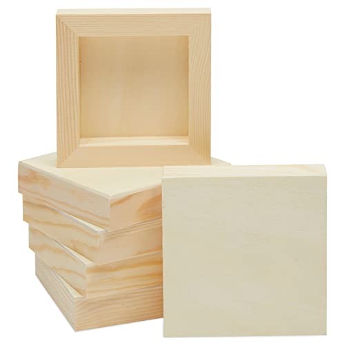 Panneau de peinture en bois brut de 10x10 cm pour peinture acrylique et DIY